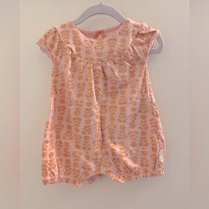 Burts Bee’s Pink and Orange Baby Romper